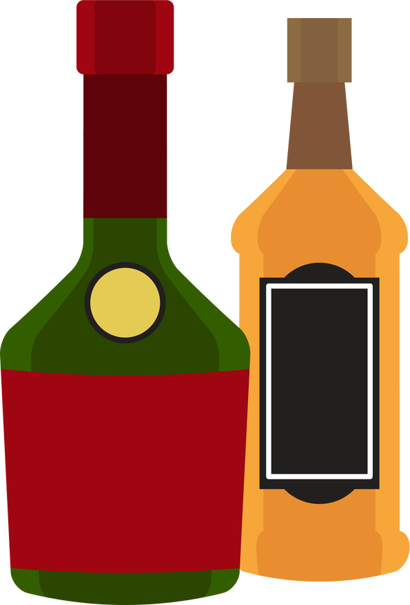 Liquor Bottles Illustration